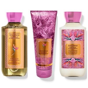 Bath & Body Works Bahamas Passionfruit & Banana Flower 3 Piece Body Care Set NEW